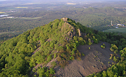 Ralsko Mountain with castle ruin